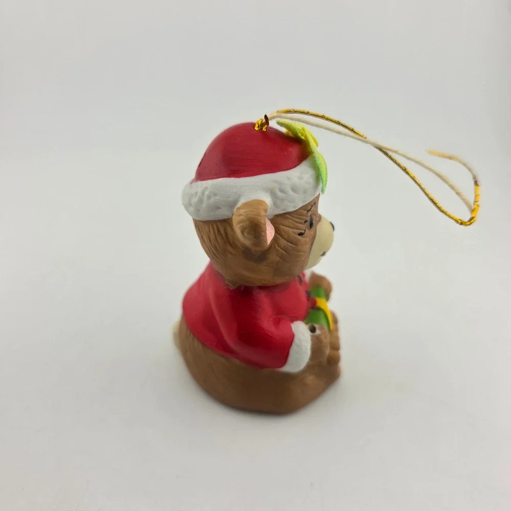 1986 Giftco Panda Bear & Christmas Bear Porcelain‎ Bell Ornaments Taiwan VTG